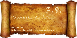 Potorszki Virág névjegykártya
